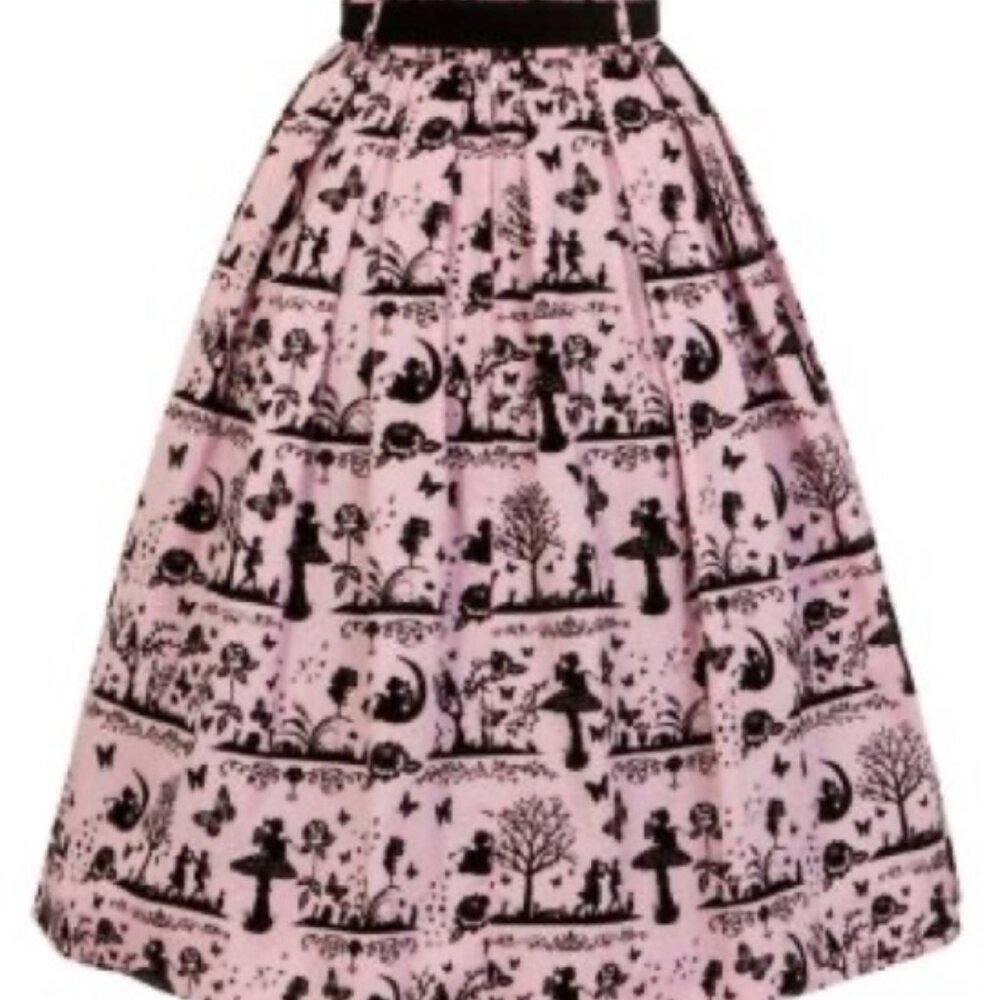 Hell Bunny Woodland Anderson Pink Black Hansel Gretel Silhouette XXXL NWT - Picture 2 of 3